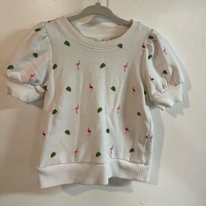 Janie and Jack Flamingo Print Sweatshirt